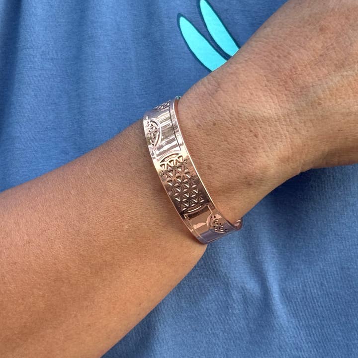 Lungta Imports - Wholesale Cuff Bracelet - Solid Copper Magnetic Therapeutic Bracelet – Adjustable 7