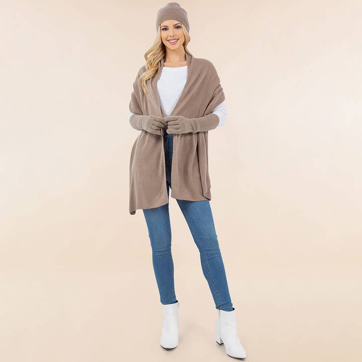 Sensibling Corp. – Conjunto de acessórios de inverno – Mulher por atacado – Conjunto de 3 Peças - Gorro, Cachecol e Luvas de Inverno Sólidos73