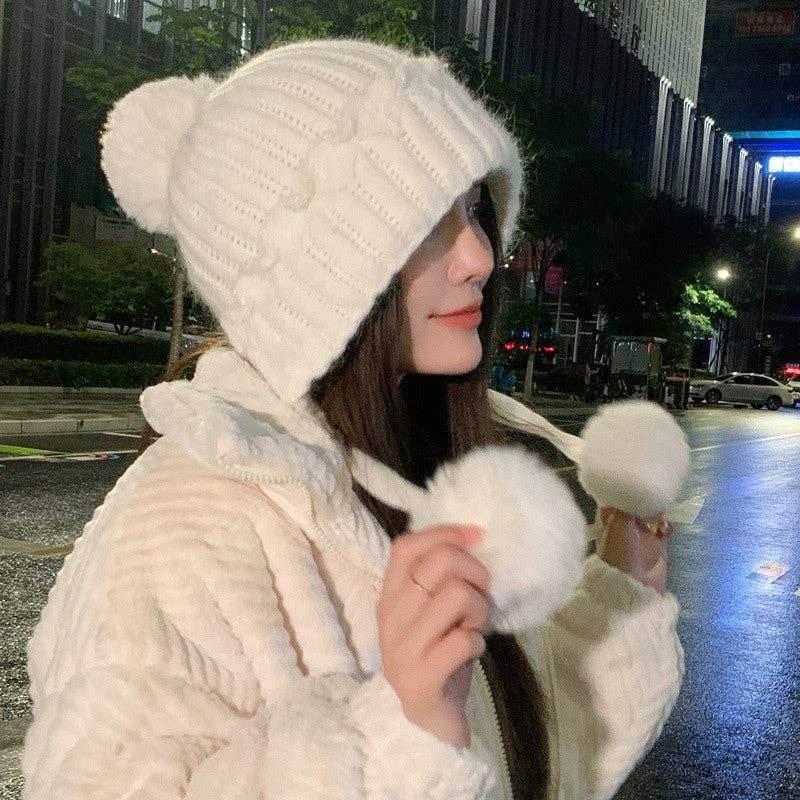 FurDecoration - Wholesale Beanie - Women's - Double Fleece Rabbit Wool Knit Winter Cap5