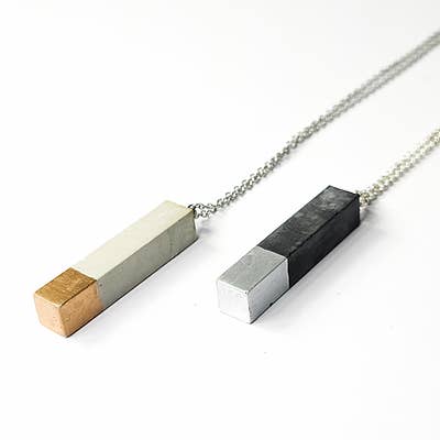 Geoform Designs - Wholesale Pendant/Charm Necklace - Lola Concrete Minimalist Necklace | Cement Jewelry Brutalism