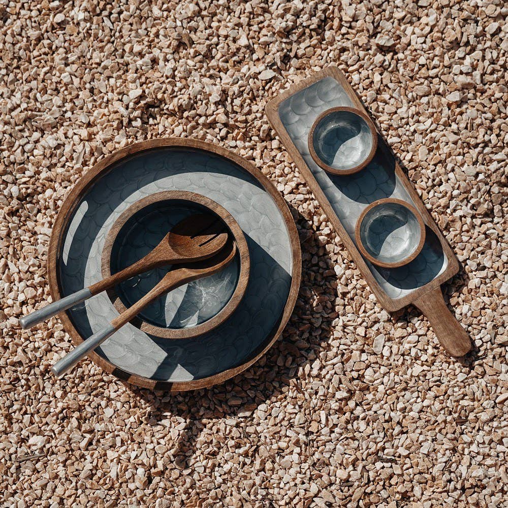 EARTHWARE - Wholesale Serving Utensil - Nina mango wood salad set1