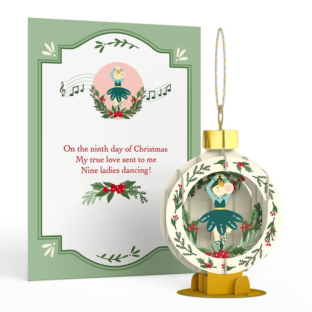 Lovepop Cards - Wholesale Christmas Card - 12 Days of Christmas Merry Ornament Set12