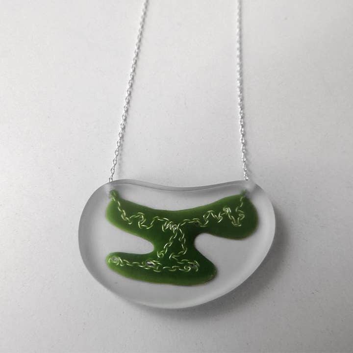 Embow Handmade Necklace - Perspex, Enamel & Stainless Steel for wholesale by nella vlachou