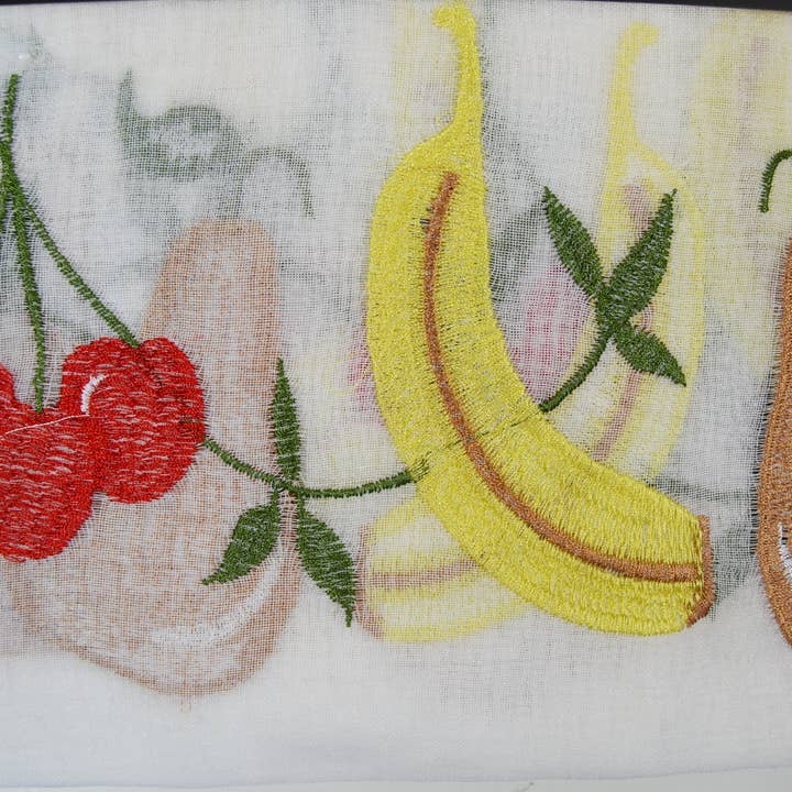 BOD HOME - Wholesale Curtain - Yellow Embroidered Print Kitchen Curtains3