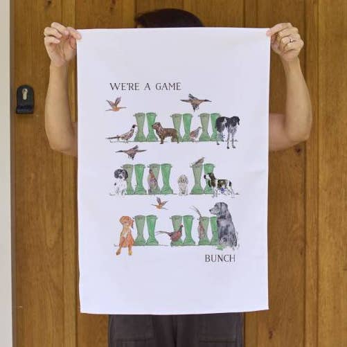 Country Sports Welly Tea Towel for wholesale by This is Nessie