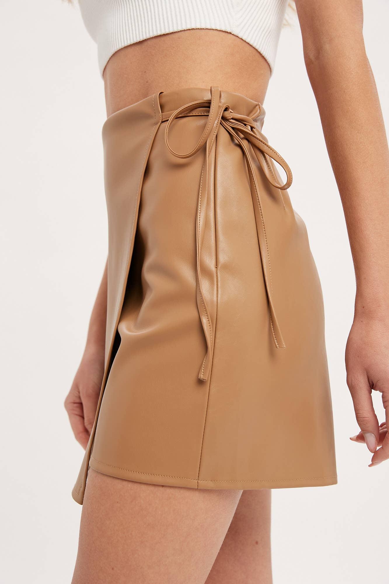 Bluivy - Wholesale Skort - Women's - VEGAN LEATHER CROSSOVER SKORT24