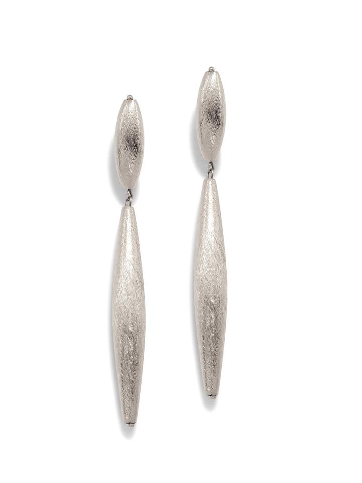 Zeppelin Isla Two Drop Silver Earrings for wholesale by JAREDJAMIN