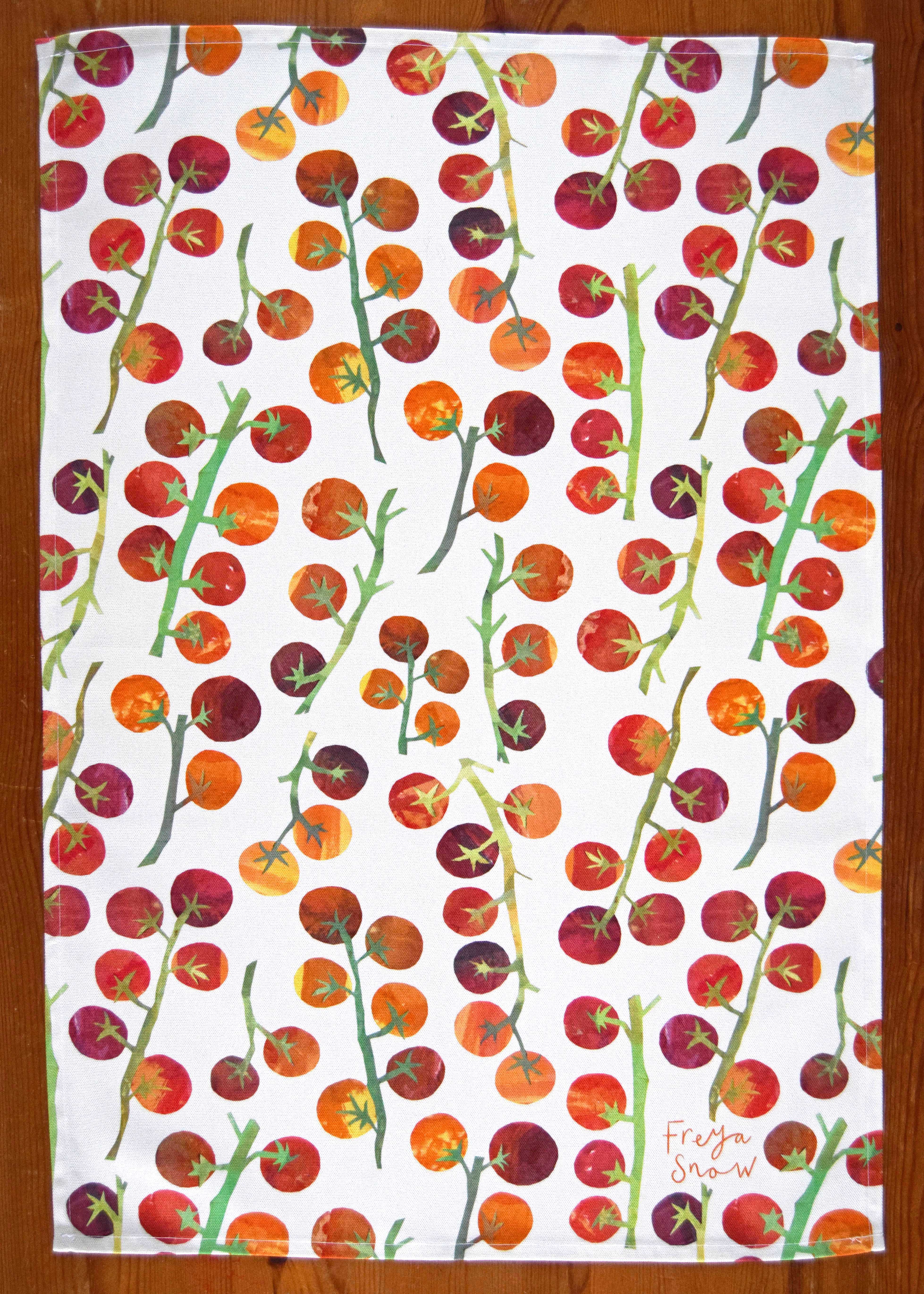 Freya Snow – wholesale Tea towel – Tomato Tea Towel / Cotton Dish Towel / Kitchen Towel1