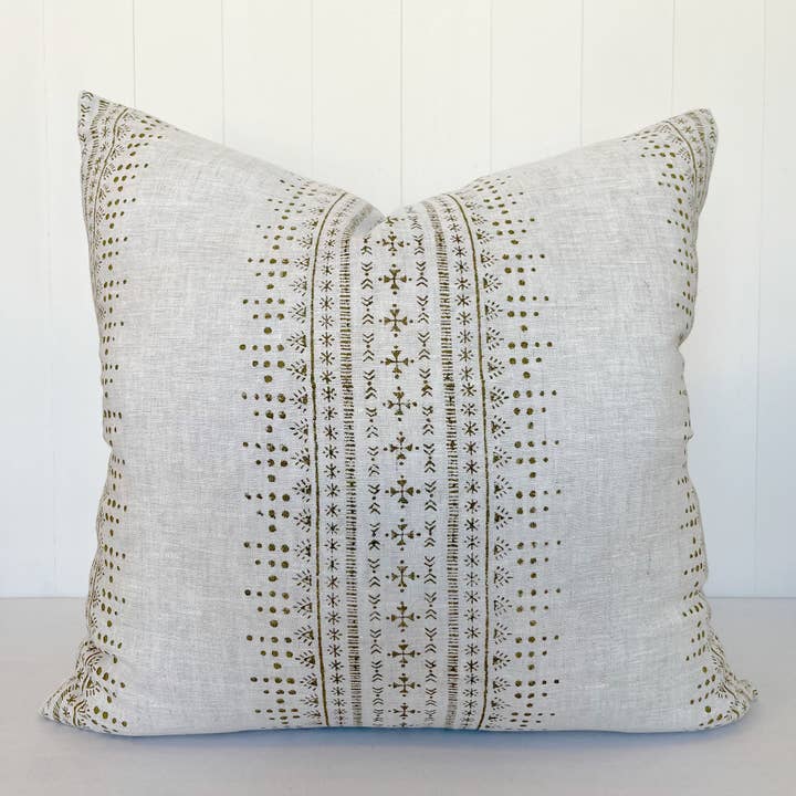 Trails Moss Kissenbezug mit Blockmuster für den Großhandel von Ceto Home