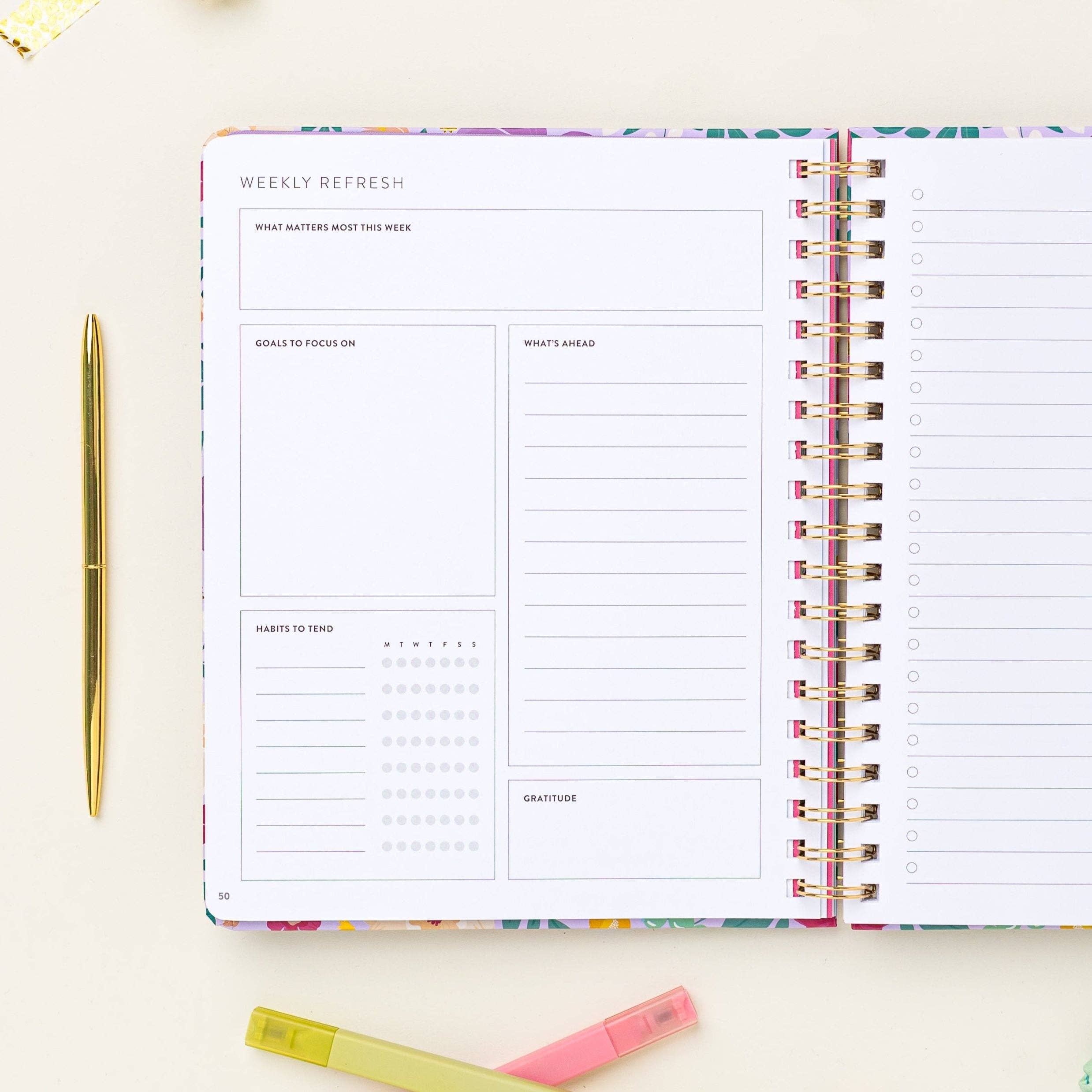 Cultivate What Matters - Wholesale Planner - Fresh Start Weekly Goal Planner | Bold Blooms11