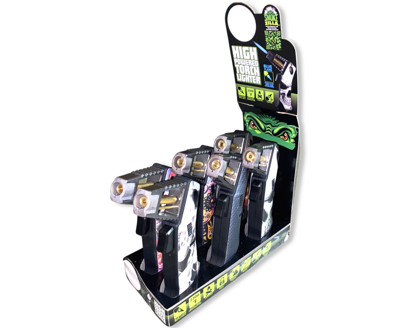 Novelty Brands - Wholesale Lighter - Smokezilla High Powered Torch Lighter Assortment - 6/Display1