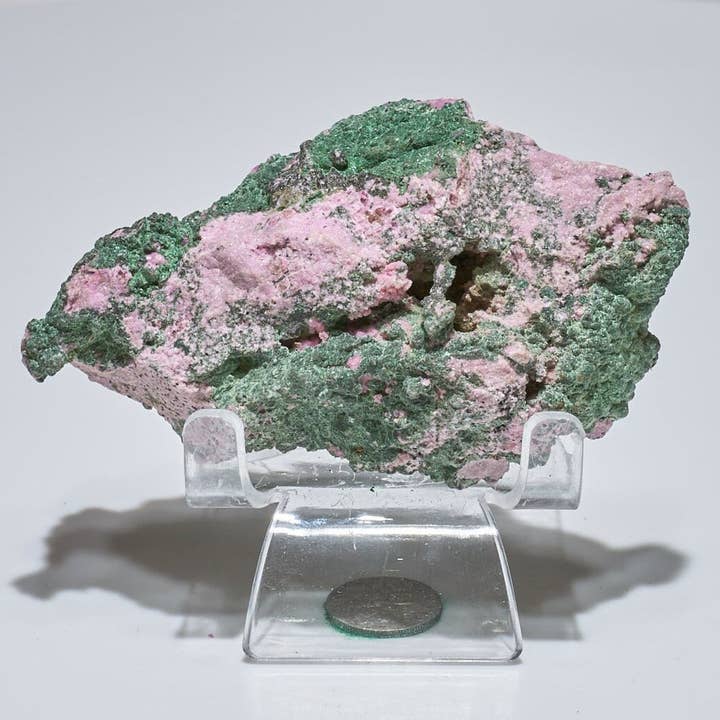 0,47 LB Espécime de Cobalto Calcita c/ Malaquita por atacado de Malachite And More