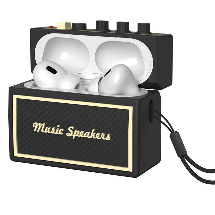 LAX Gadgets - Wholesale Airpod/Earbud Case - Men's - Retro Amplifier AirPods Pro Case - Guitar Amp- Retail pack1