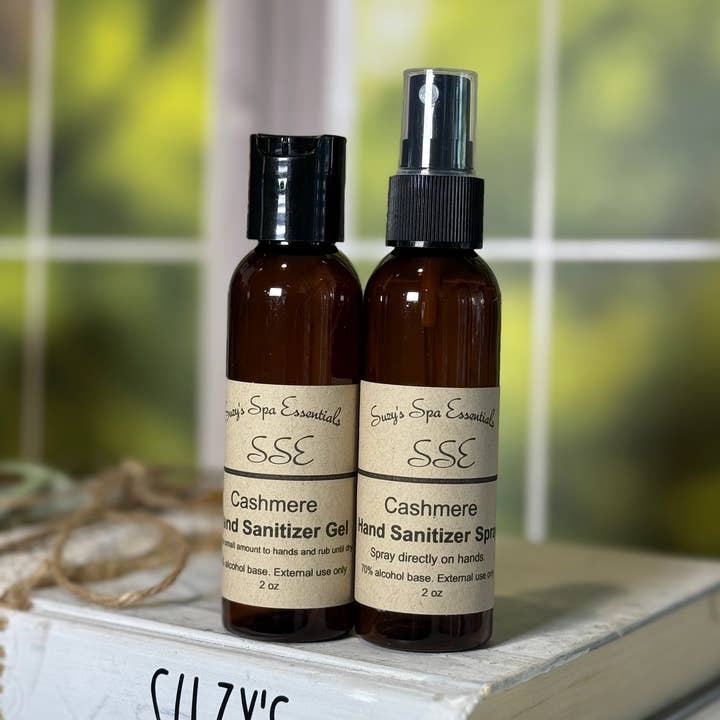 Suzy Spa Essentials - Wholesale Hand Sanitizer - oz Hand Sanitizer – Lavender or Cashmere (Spray or Gel)