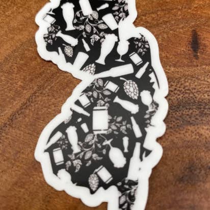 Porte-clés en forme de bière du New Jersey, épingle, autocollant, aimant pour la vente par GeekyBeerGal