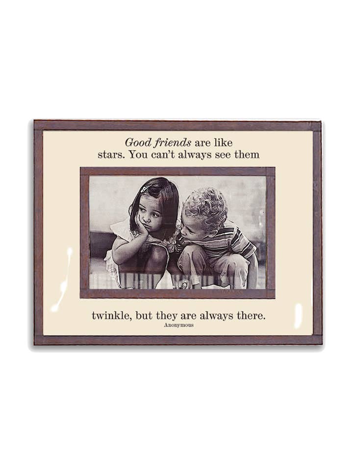 Good Friends Are Like Stars Copper & Glass Photo Frame for wholesale by Ben's Garden
