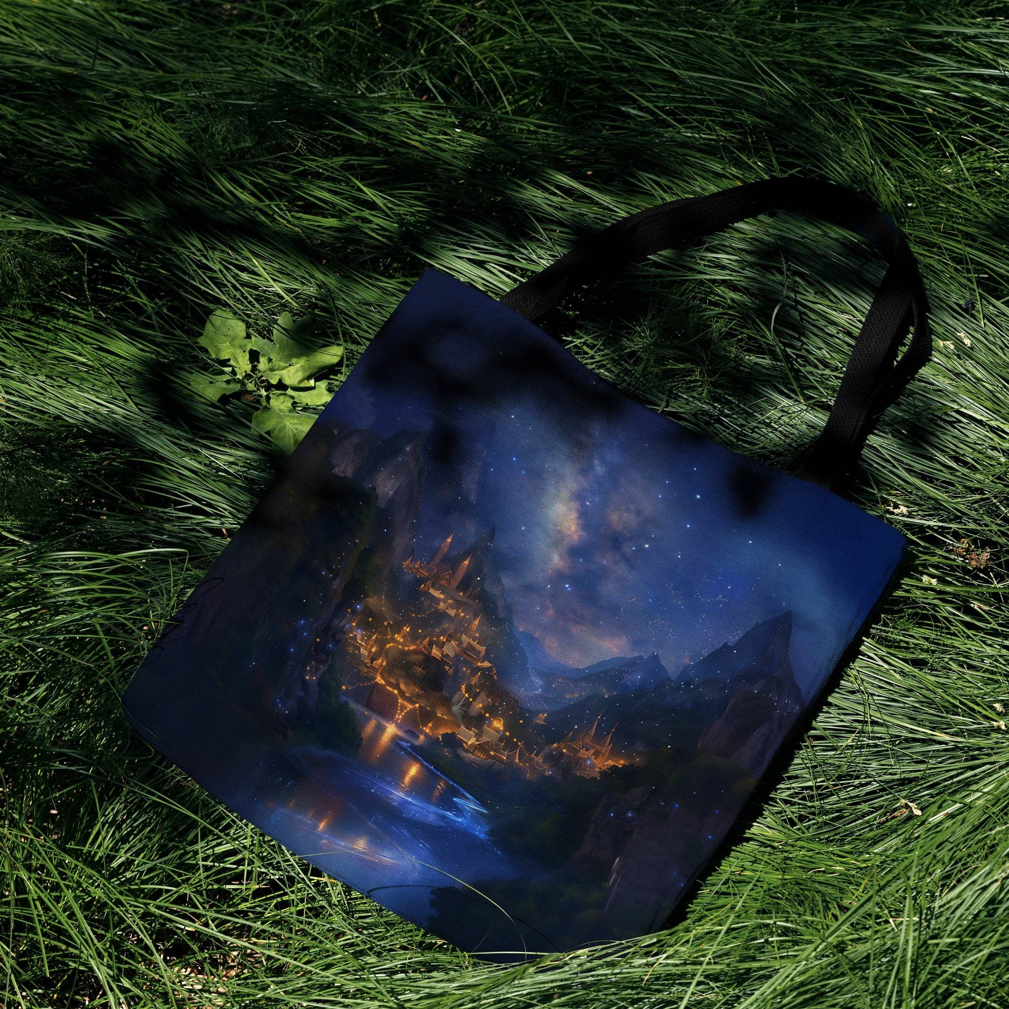 MagicMerchEmporium – Sacola - Unissexo por atacado – Saco de Tecido Velaris Nightscape1