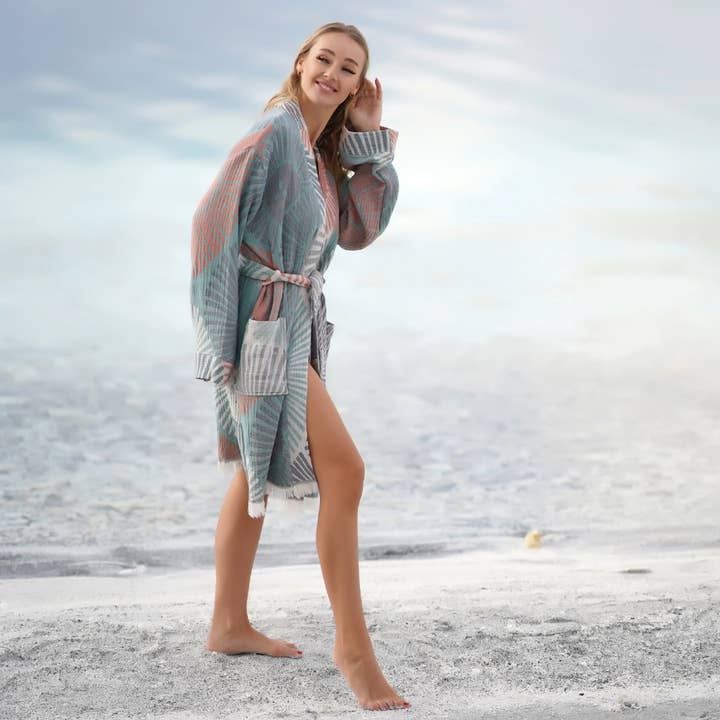 Bagno Milano - Vente Peignoir – femme - Collection de peignoirs et ponchos en peshtemal bio Bagno Milano3