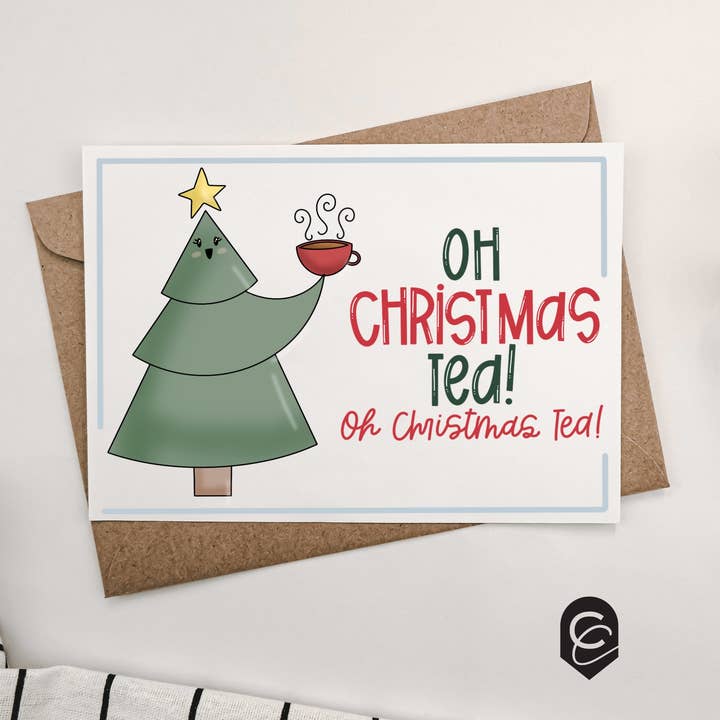 Oh Cartão de Chá de Natal por atacado de Curiously Cursive
