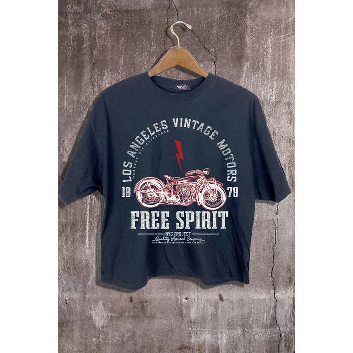 Free Spirit Motors Graphic Crop Top for wholesale by MINEB