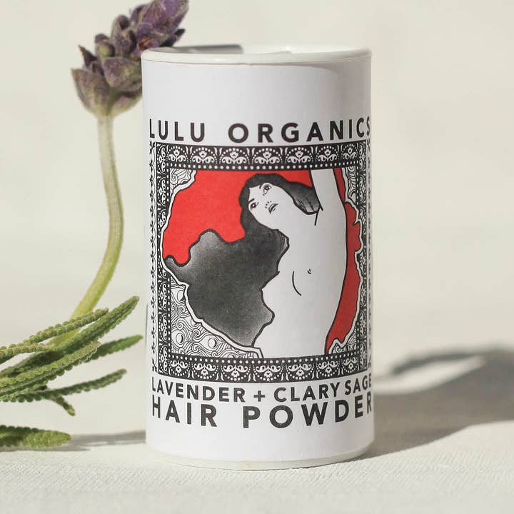 Lavender and Clary Sage Travel Powder Shampoo 1oz for wholesale by LULU ORGANICS