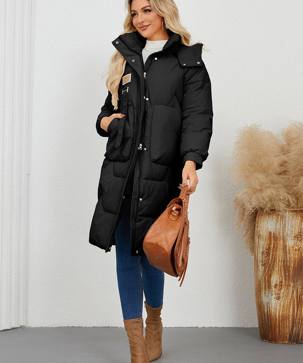 Aria Romance - Wholesale Coat - Women's - Quilted Longline Puffer Coat14