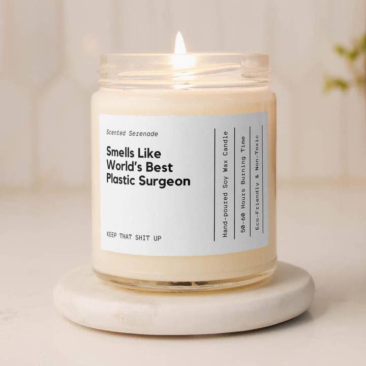 Scented Serenade - Wholesale Jar/Filled Candle - Plastic Surgeon Appreciation Candle Gift0