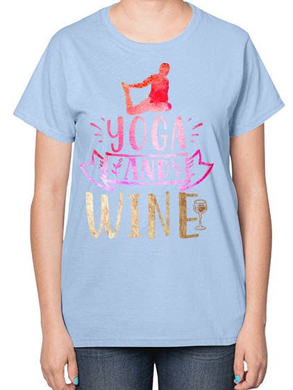 yoga et vin 1798# - vin - T-shirt Femme pour la vente par tshirt unlimited