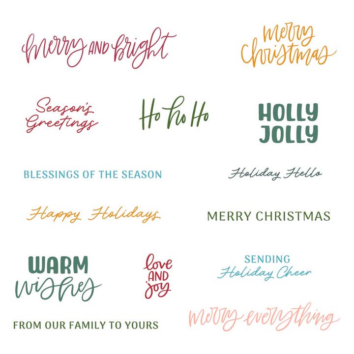 Simply Stated: Holiday - 4"x 6" Stamp Set for wholesale by Honey Bee Stamps