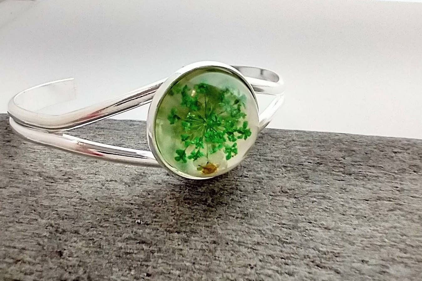 Piccadilly Pendants - Vente Bracelet manchette - Bracelet manchette fleur en argent6