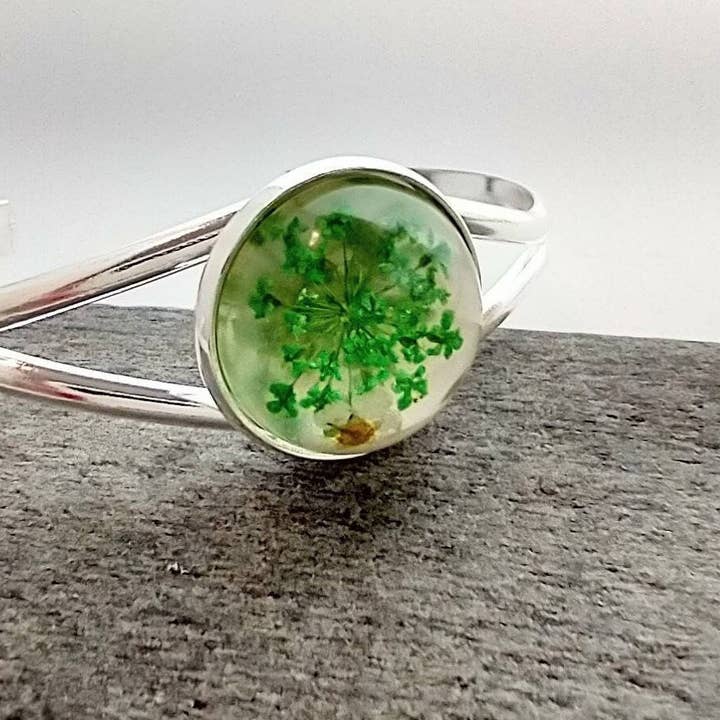 Piccadilly Pendants - Vente Bracelet manchette - Bracelet manchette fleur en argent6