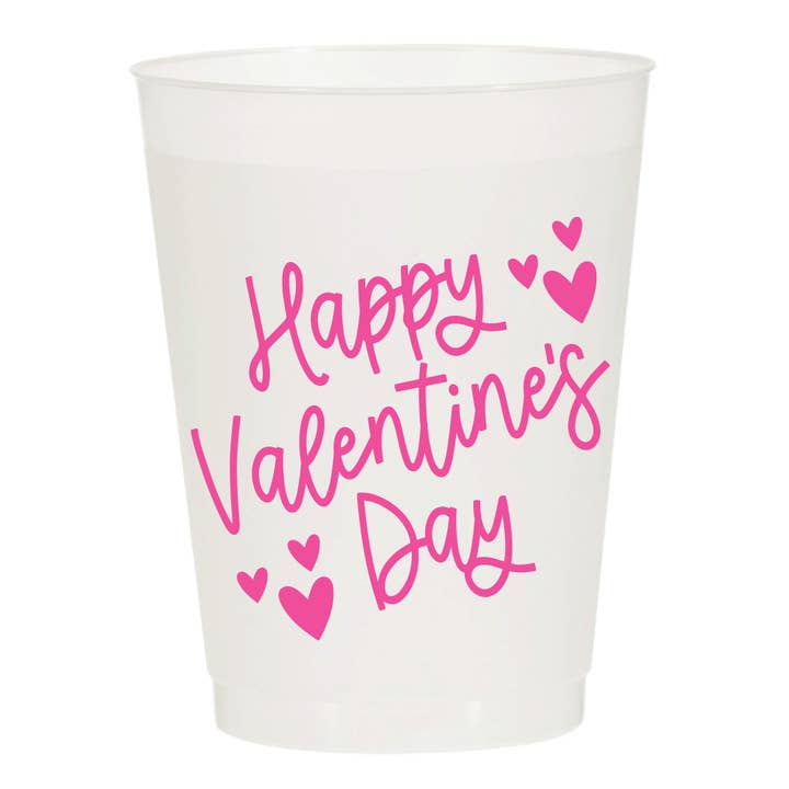 Happy Valentine's Day Galentines Frosted Cups - Valentine's for wholesale by Sip Hip Hooray