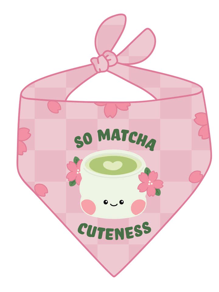 Bandana pour chien So Matcha Cuteness pour la vente par Oaty Bear: Cute Accessories for Cute Dogs