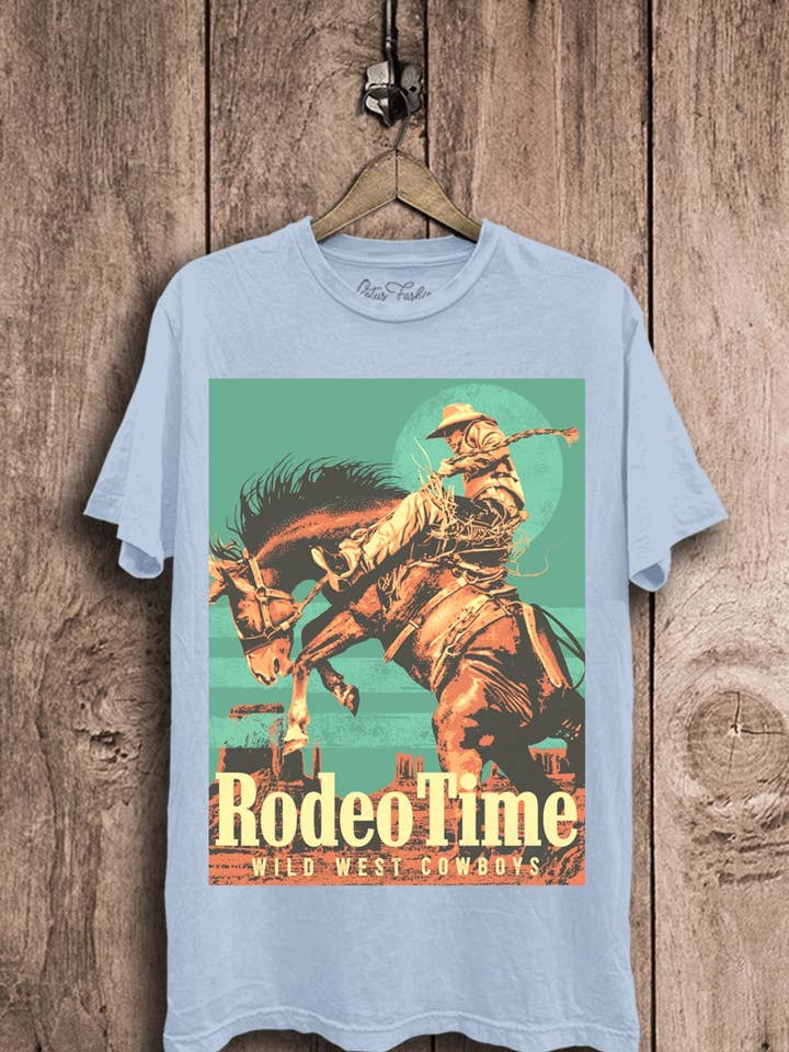 Lotus Fashion Collection - Wholesale T-Shirt (Graphic) - Women's - Rodeo Time Wild West Cowboys Graphic Top3