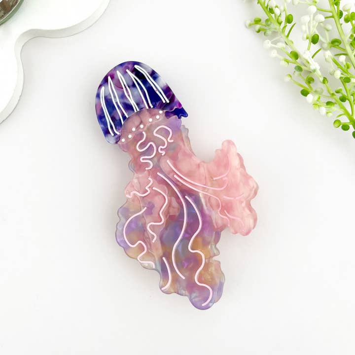 mildstyles - Wholesale Hair Clip - Women's - Graceful Jellyfish Acetate Hair Claw Clip8