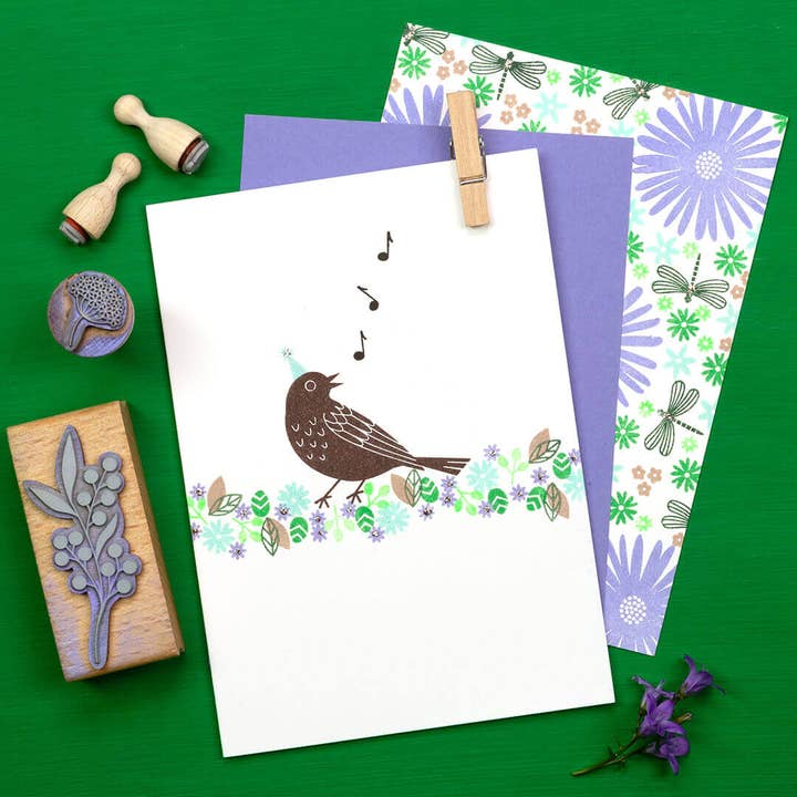 Perlenfischer – Großhandel Gummi-/Dekostempel – 5x Stempel | Amsel1