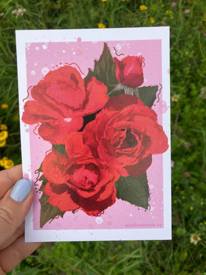 Postcard A6 # 0039 for wholesale by Wildflower Oslo