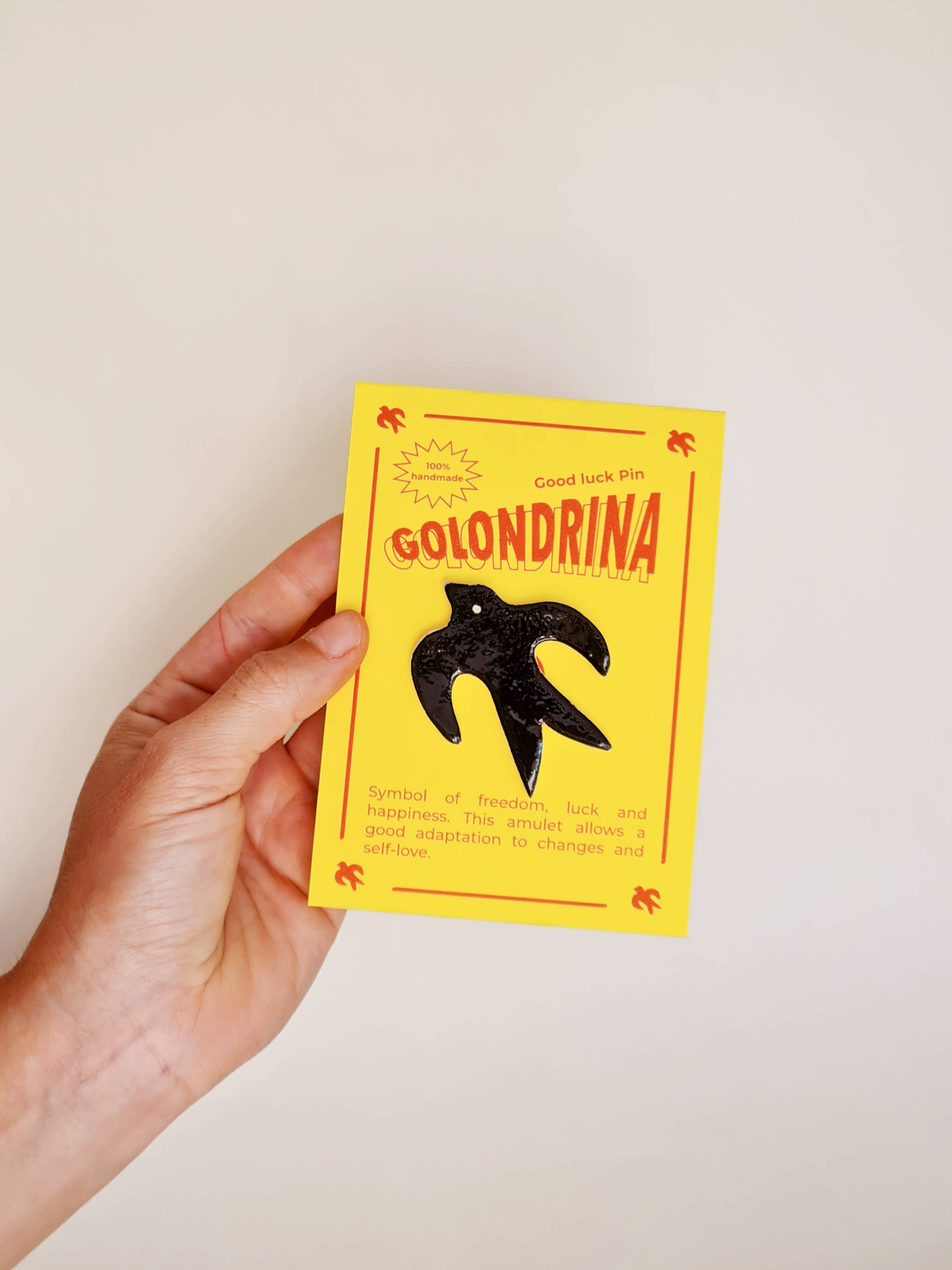 Terra Mate – Engroshandel Reversnål/knap – HIRONDELLE keramisk broche