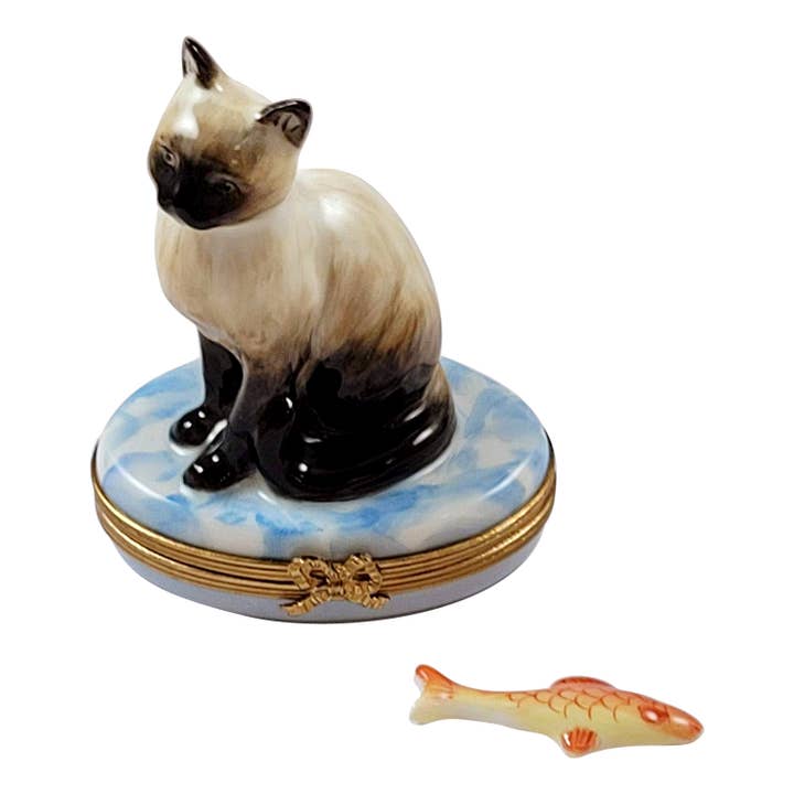 Siamese Cat w/ Removable Gold Fish for wholesale by Rochard