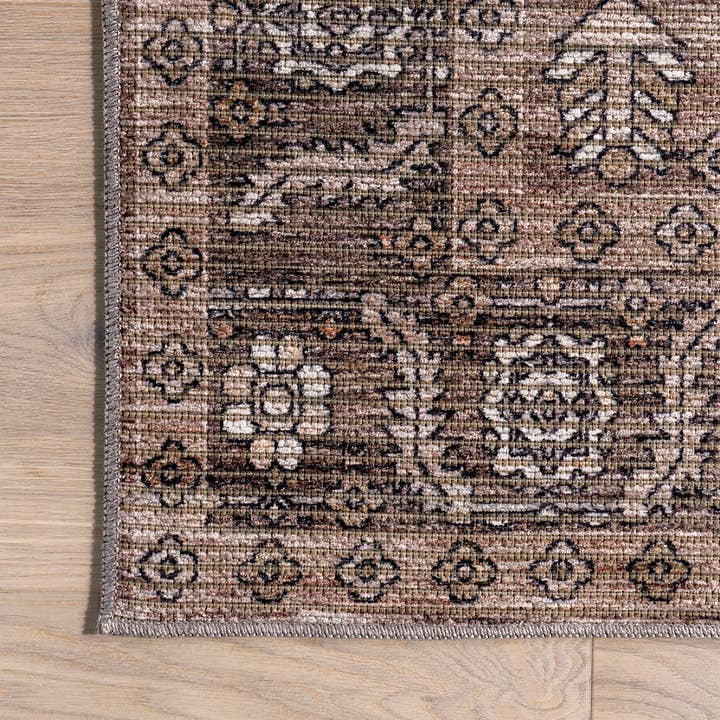 Taupe Redwood Vintage Machine Washable Area Rug for wholesale on Faire
