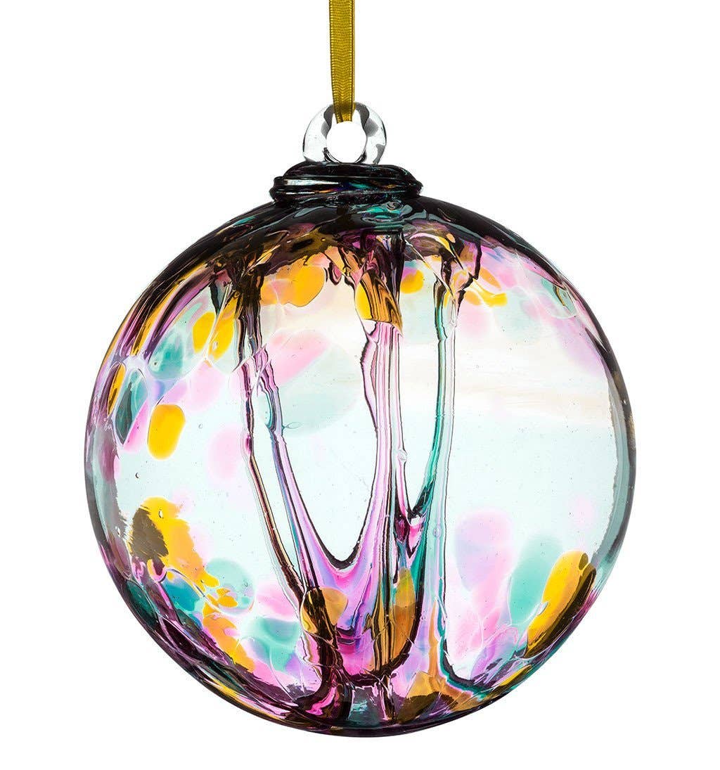 Sienna Glass - Wholesale Ornament - 10cm Spirit Ball - Multicoloured Turquoise