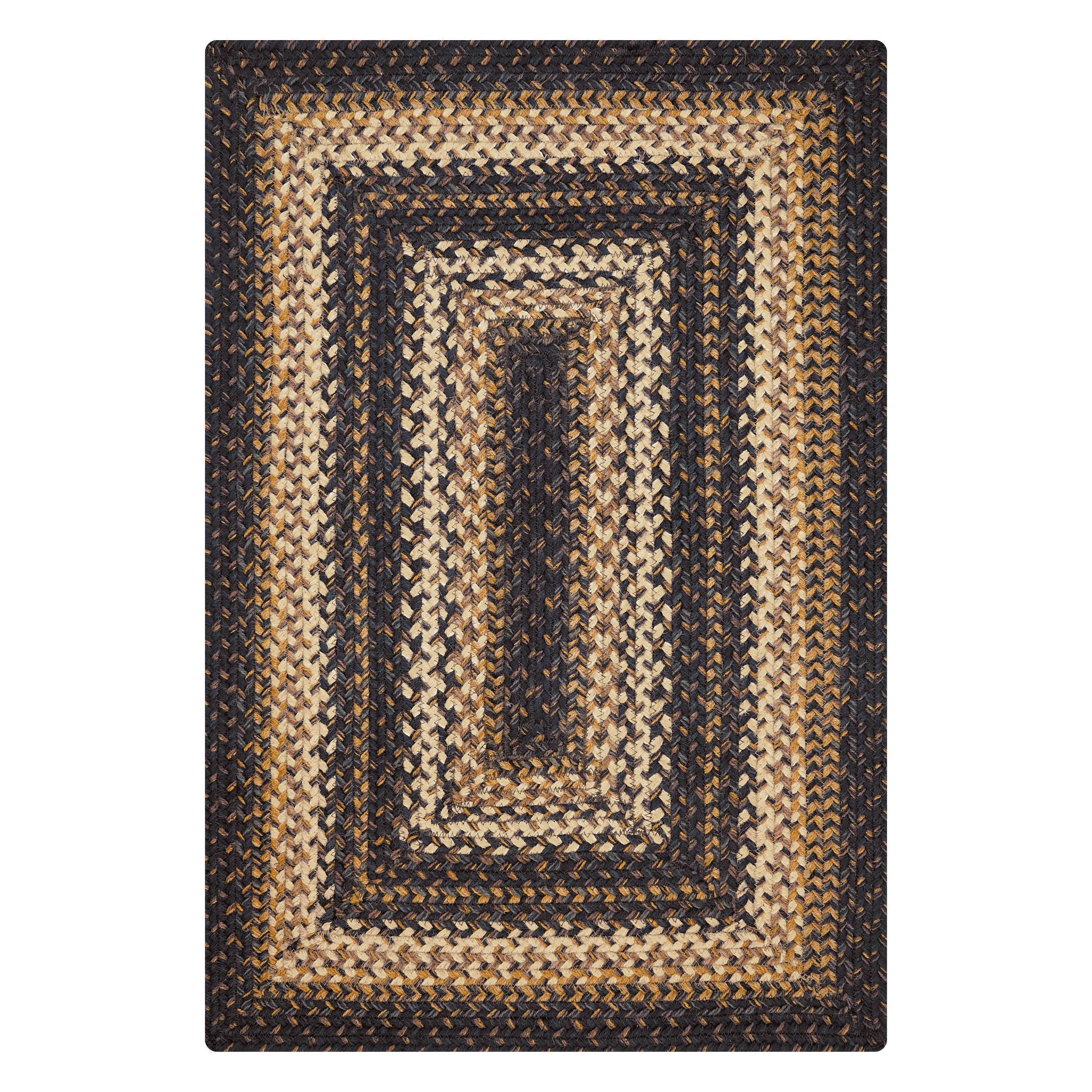 Homespice Decor – wholesale Area rug – Kilimanjaro Non-Shedding Jute Braided Rugs, Black and Tan10