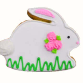 White Flower Bunny for wholesale by The Frosted Baker