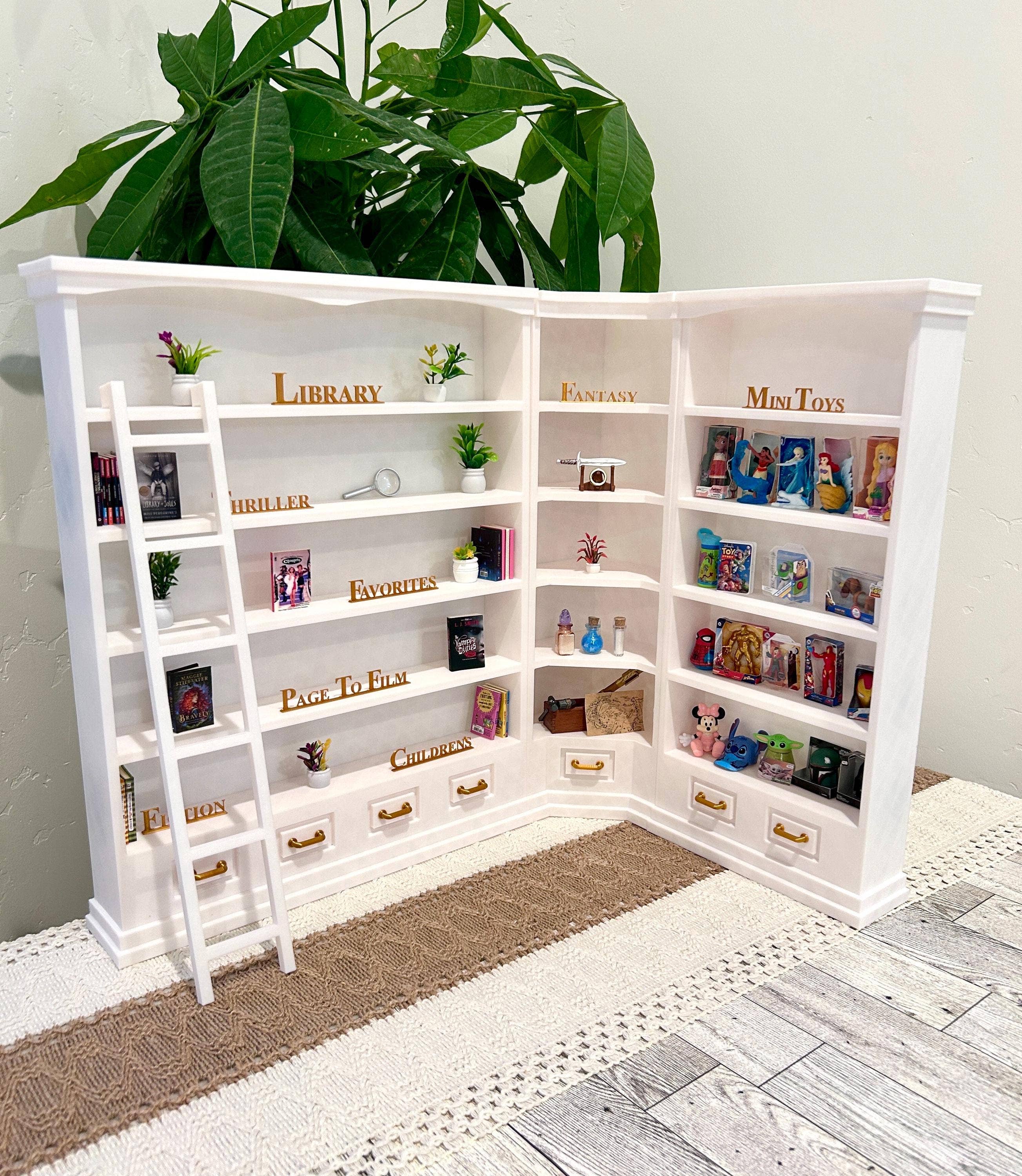 Modern Home Decorations – wholesale Bookcase – 1/6 scale Mini Library | Mini bookshelf | Mini books | Mini Book Display0