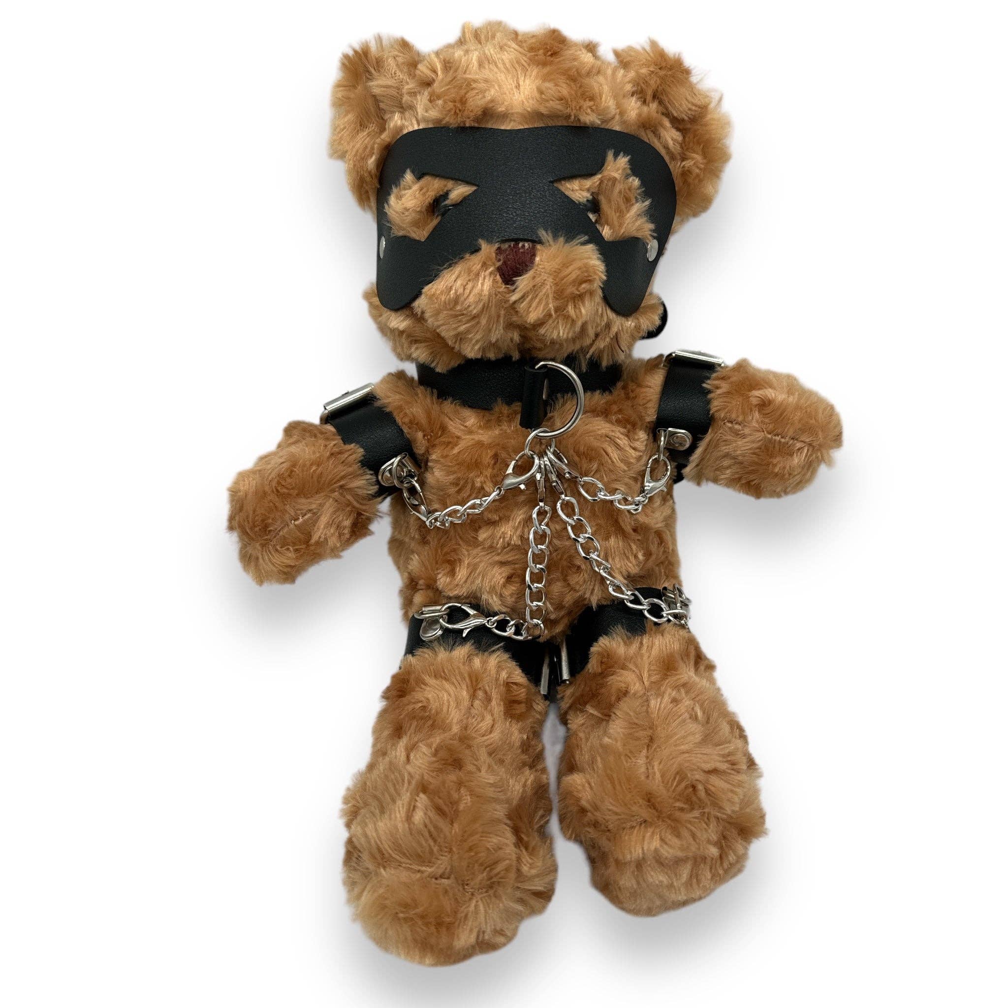 Kinky Pleasure - Wholesale Stuffed/Plush Toy - Kids & Baby - Kinky Pleasure - T058 - Teddy Bear in Chains - 2 Colors2