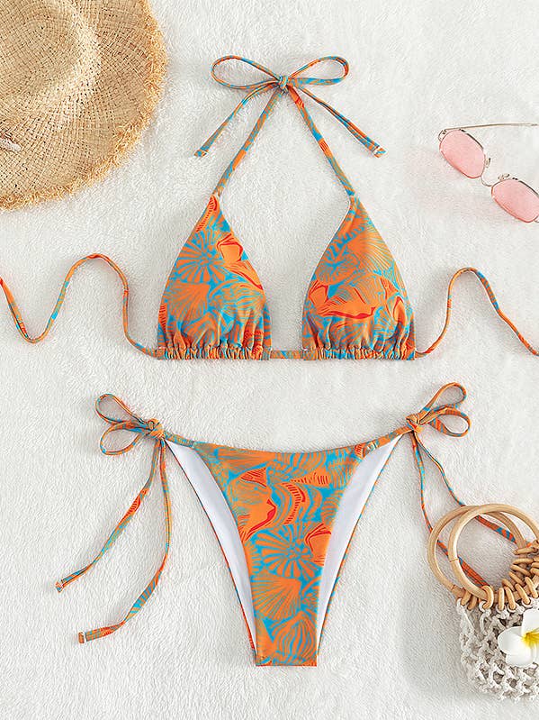 2 Piece Flower Print Bikini Swimsuit for wholesale by Sweetkama