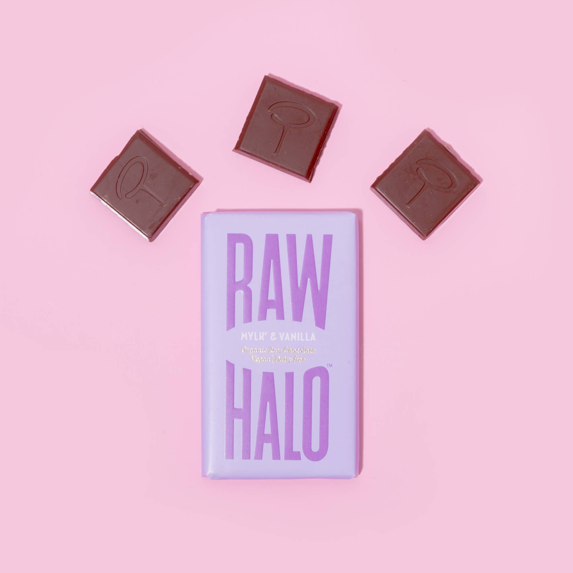 Raw Halo – wholesale Chocolate bar – Mylk & Vanilla Organic Vegan Chocolate 22g (Case of 20)1