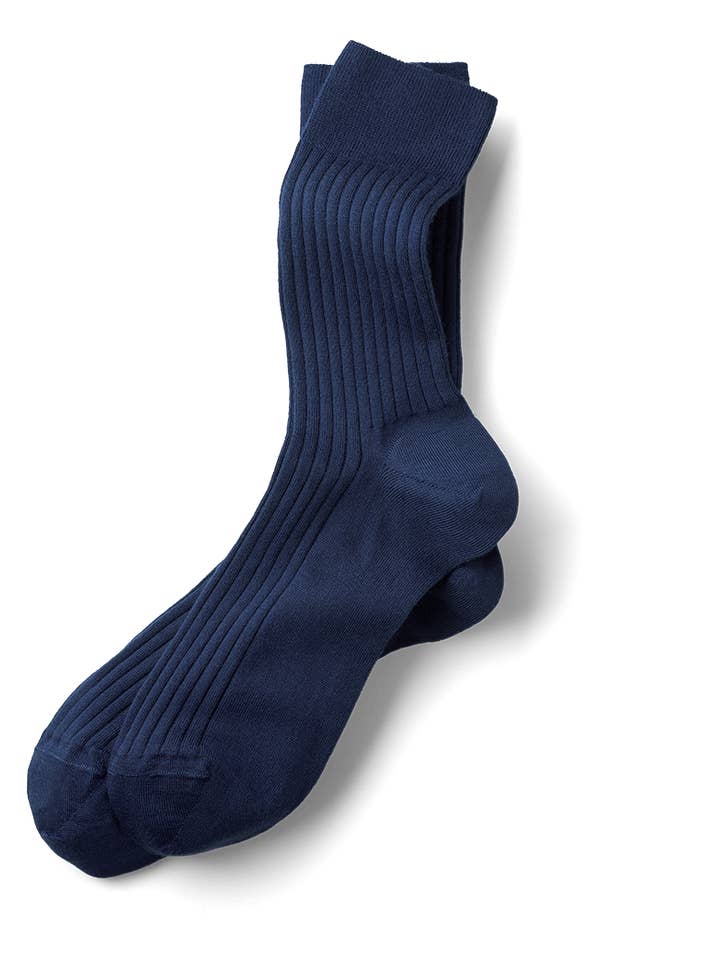 Calcetines de lana merina en azul: tranquilos y equilibrados para venta al por mayor de BLACKSOCKS