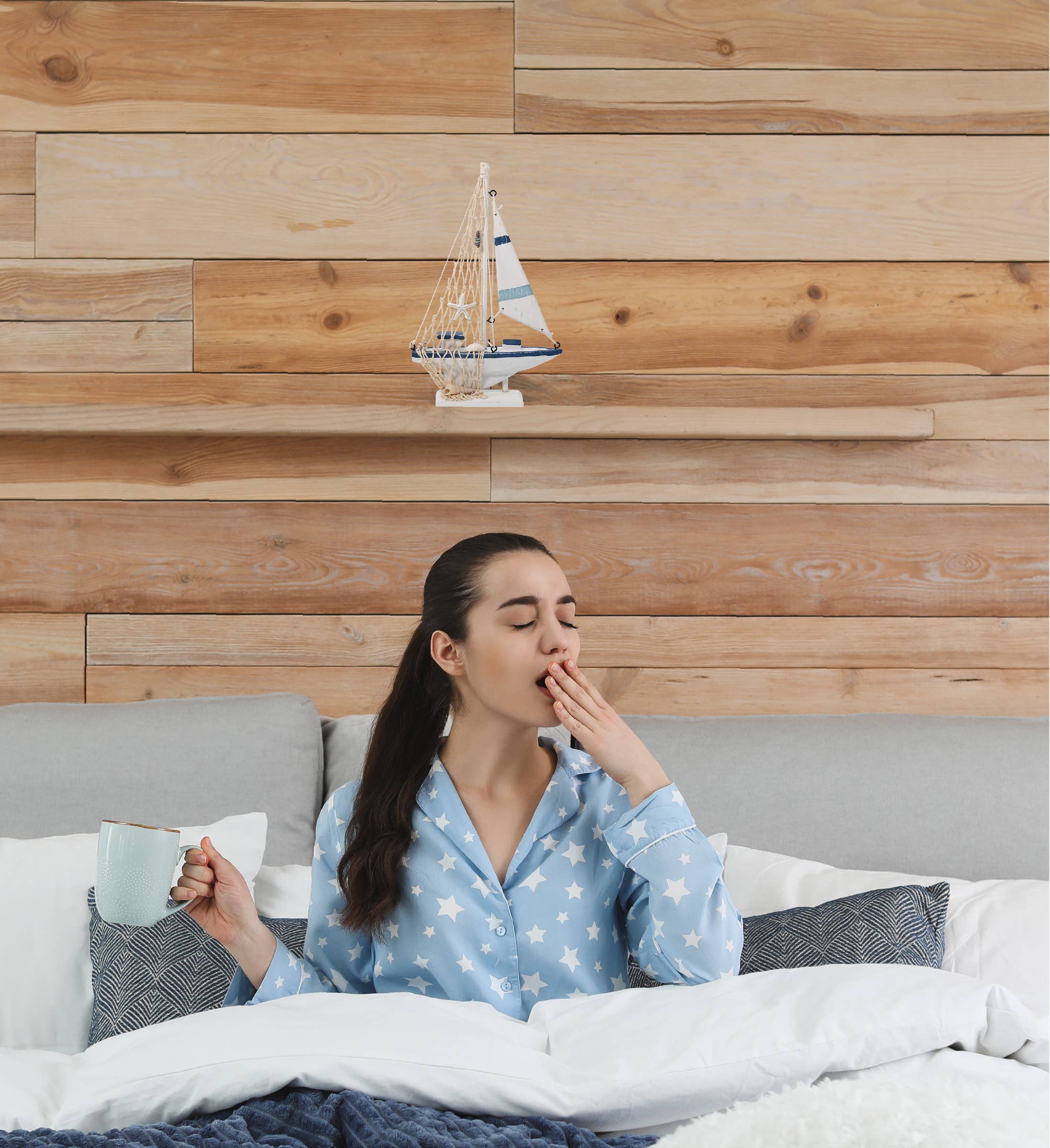 Cota Global - Wholesale Decorative Figurine - Nautical Decor - Blue Stripes Boat6