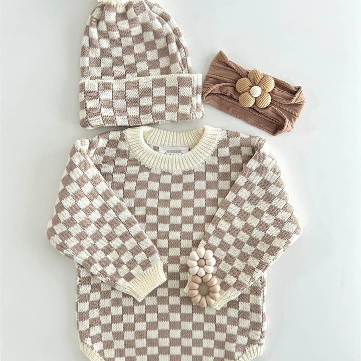 Checker Knit Bodysuit and other Purchase Wholesale bodysuit (non footed) baby. Free Returns & Net 60 Terms on Faire trending on Faire.